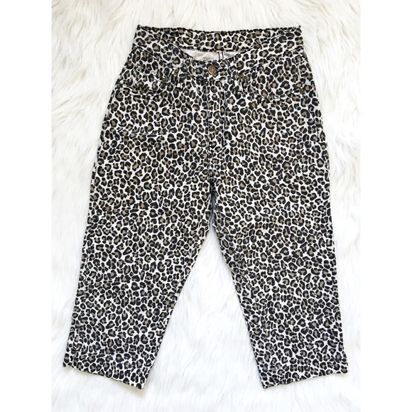 🔴4/$25 retro 1 animal print capri jeans - Picture 2 of 5